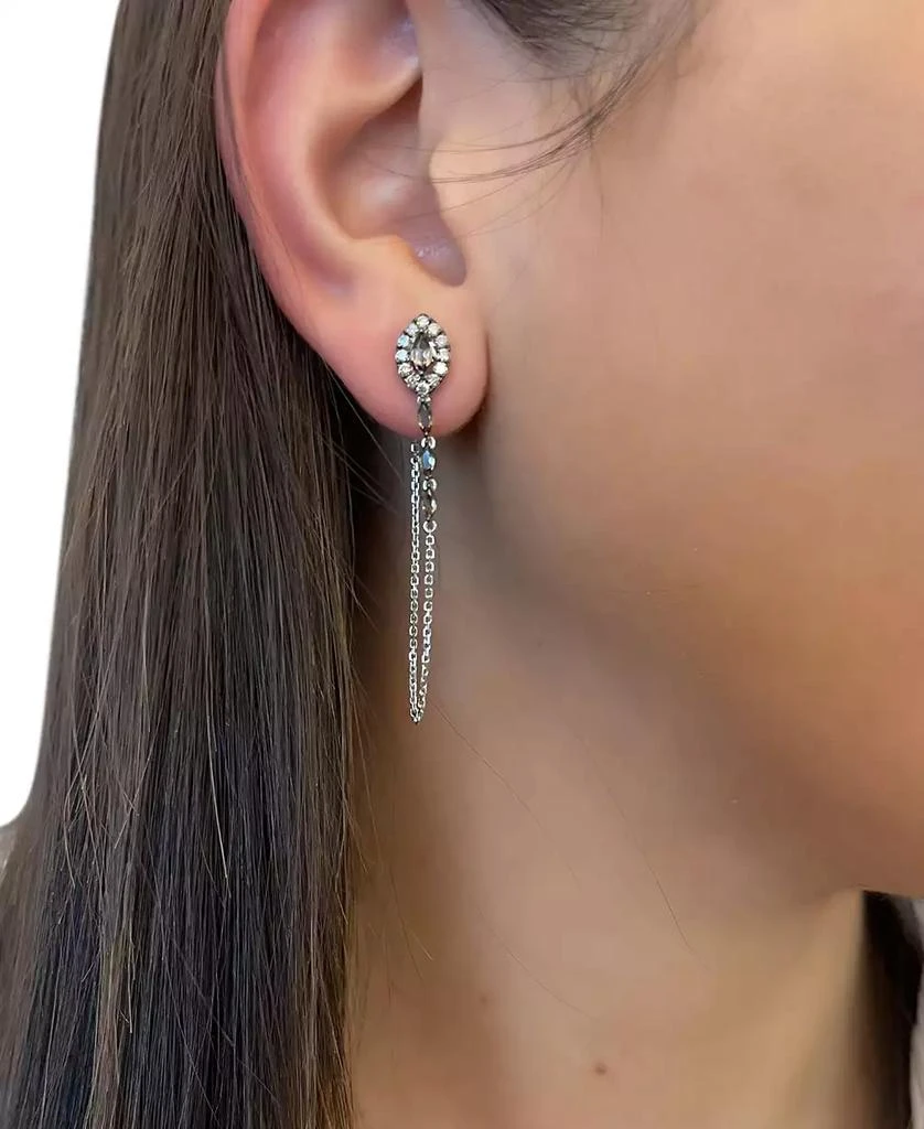 Le Vian Chocolatier Chocolate Quartz (5/8 ct. t.w.) 
Chocolate Diamonds (3/8 ct. t.w.) Linear Drop Earrings in 14k White Gold 4