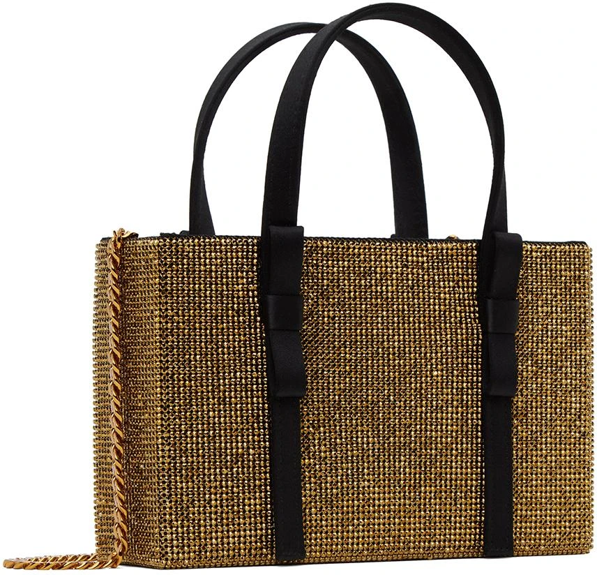 Kara Gold 
Black Midi Bow Bag 2
