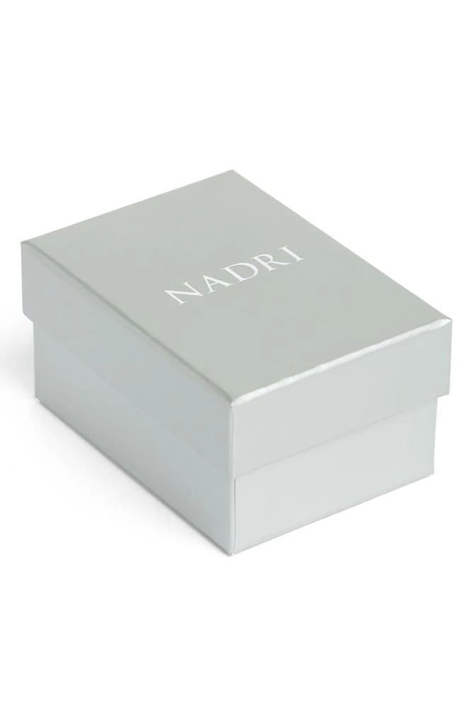 Nadri Square Halo CZ Drop Leverback Earrings 3