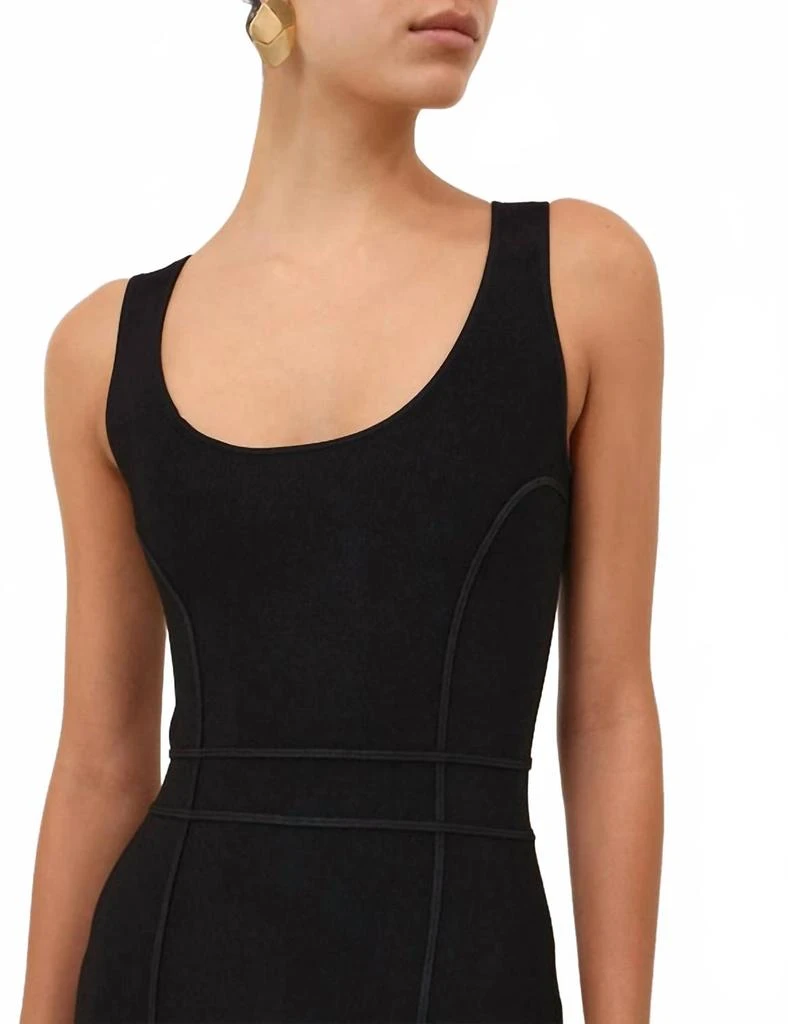 Zimmermann Hypnotic Sculptural Midi Dress In Black 4