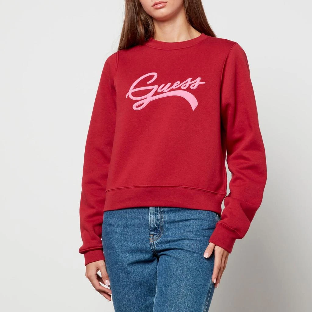 GUESS Guess Logo-Appliquéd Fleece-Back Cotton-Blend Jersey Sweatshirt 1