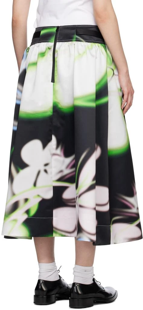MINJUKIM Black V-Cut Buckle Midi Skirt 3