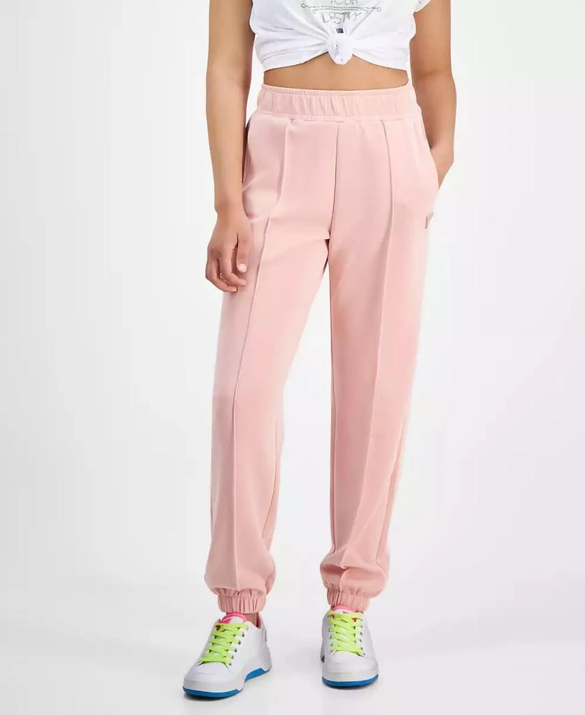 GUESS Women's Olympe Seam-Front Logo-Charm Jogger Pants 1