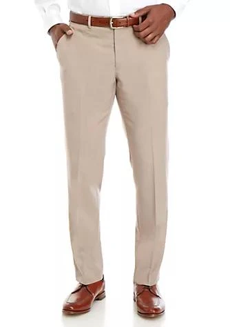 Savile Row Row Stretch Tan Micro Stripe Modern Fit Suit Separate Pants 1