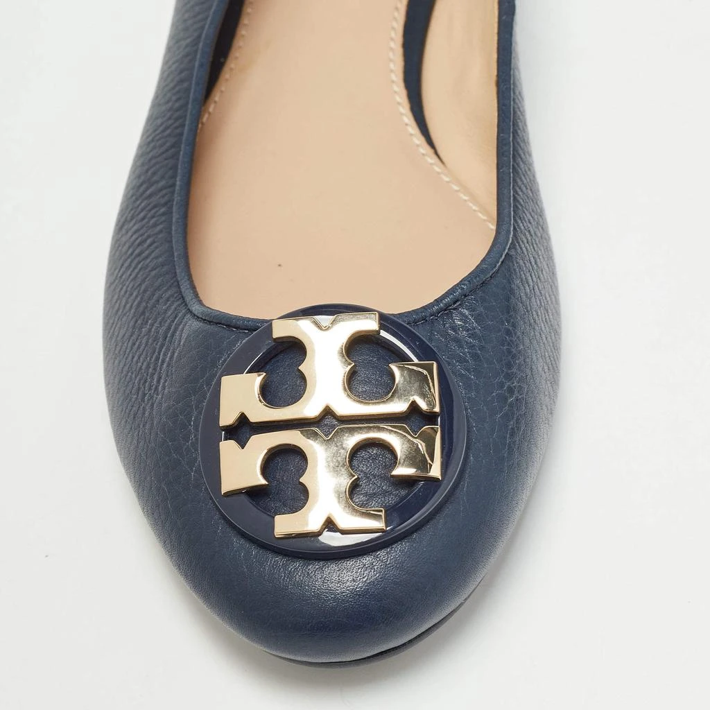 Tory Burch Tory Burch Navy Blue Leather Claire Ballet Flats Size 38.5 6