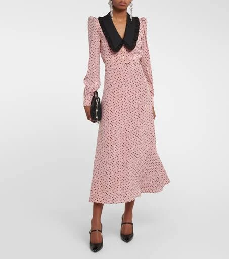 Alessandra Rich Printed silk midi dress 2