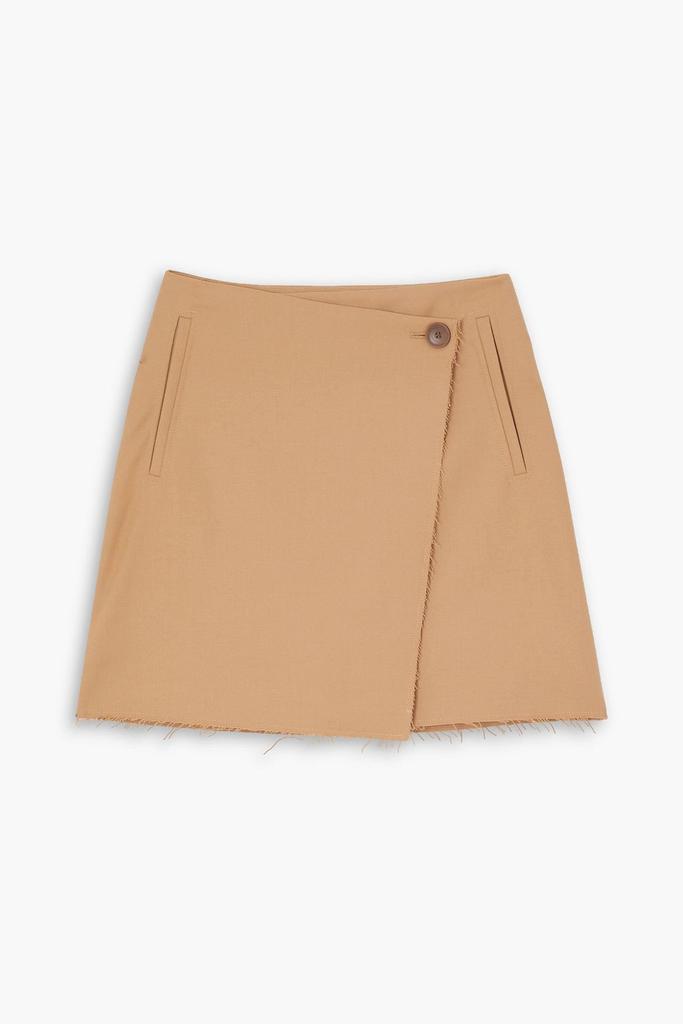 BY MALENE BIRGER Esmaa frayed stretch-twill mini wrap skirt