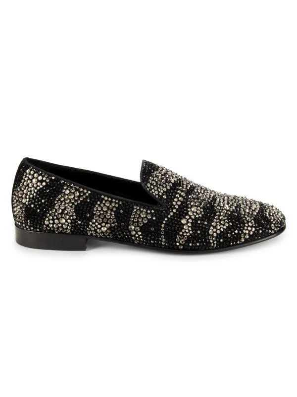 Roberto Cavalli Embellished Leather Smoking Slippers 1