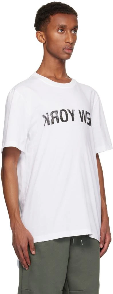 Helmut Lang White 'New York' Seatbelt T-shirt 2