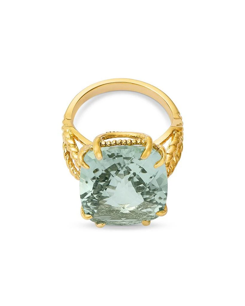 Bloomingdale
s Fine Collection Prasiolite Cushion Cut Ring in 14K Yellow Gold 3