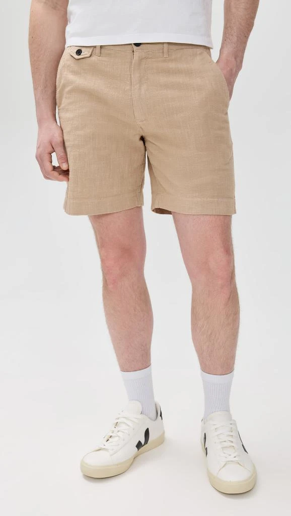 Billy Reid Slub Cotton Shorts 6