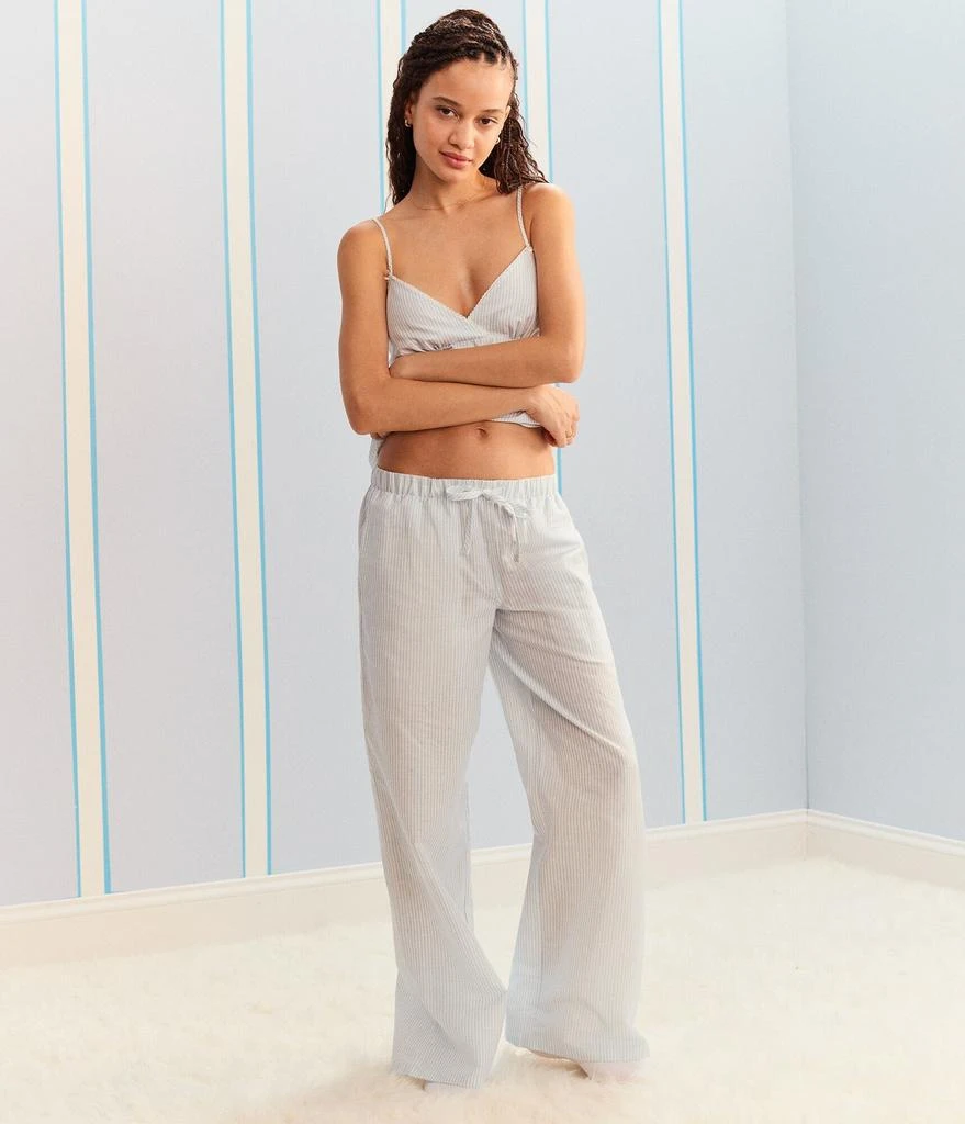 Aeropostale Demetra For Striped Wide Leg Linen Pants 1