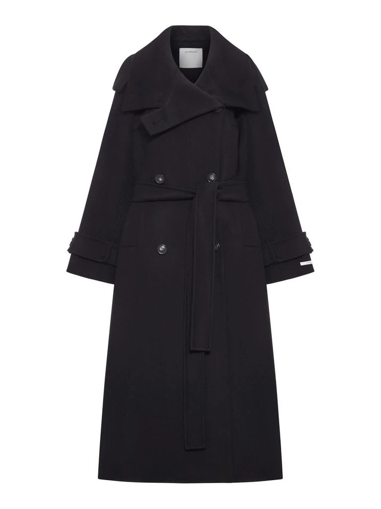 Max Mara Sportmax Yole Double-Breasted Belted Long Coat from Cettire