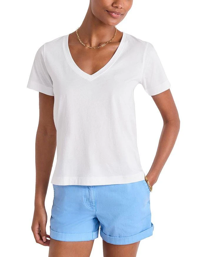 Vineyard Vines Striped V Neck Cotton Tee 4