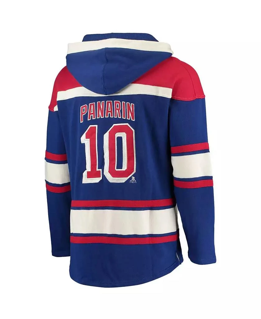 47 Brand Men's Artemi Panarin Blue New York Rangers Player Name and Number Lacer Pullover Hoodie 2