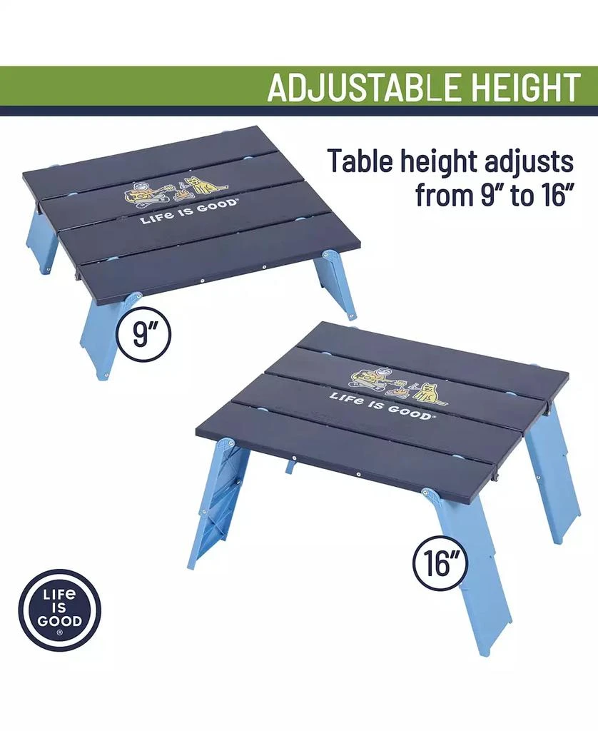 Life is Good 2 x 2 x 1 ft Blue Family Portable Outdoor Table 4