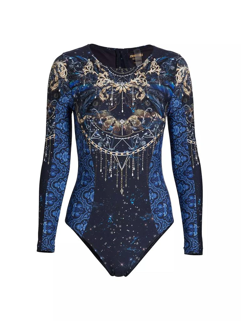Johnny Was Supernova Surf Long-Sleeve One-Piece Swimsuit 1