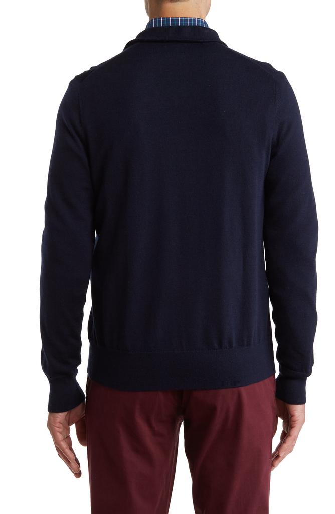 Brooks Brothers Merino Wool Half Zip Sweater