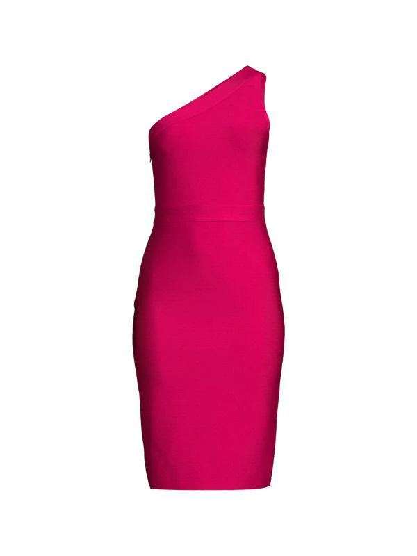 Bebe Bandage One Shoulder Sheath Dress 3