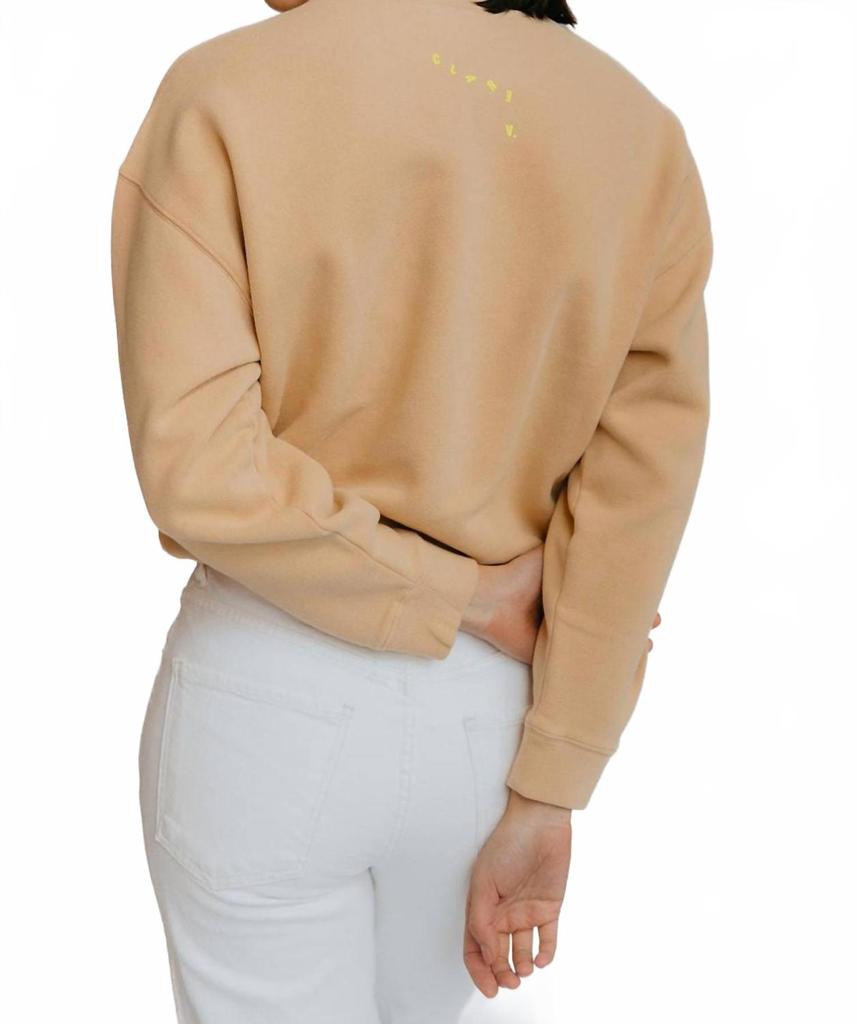 Clare V Ciao Sweatshirt In Beige