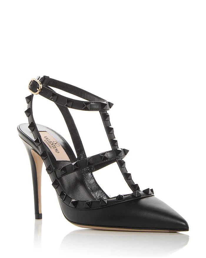 Valentino Women's Rockstud Cage Leather Pumps with Studs 1