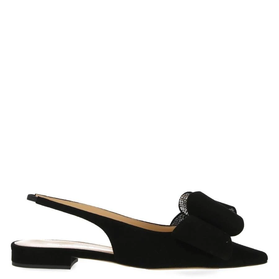 Mach & Mach Ladies Black Bow Detail Slingbacks 1
