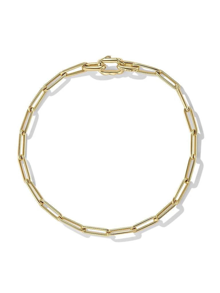 David Yurman Chain Link Bracelet In 18K Yellow Gold 2