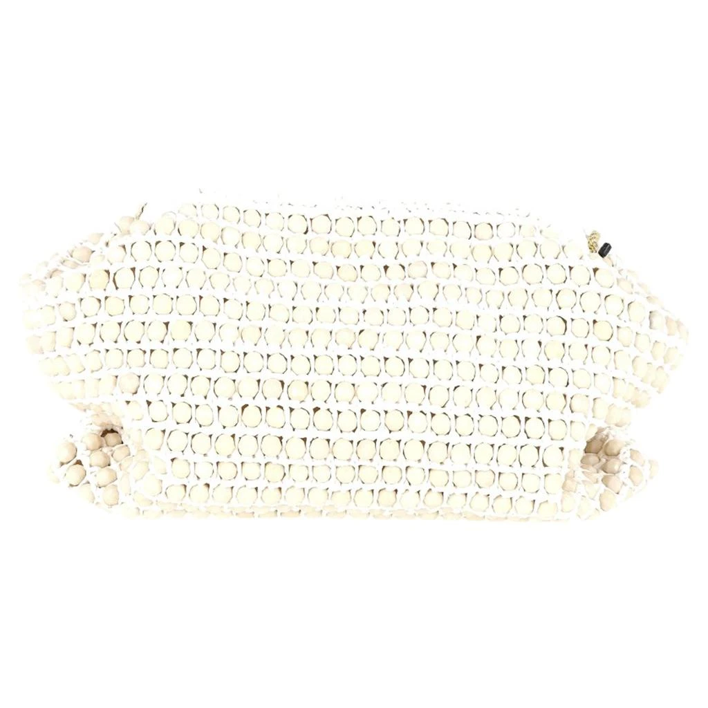 Loeffler Randall Doreen Beaded Frame Clutch in White Raffia 1