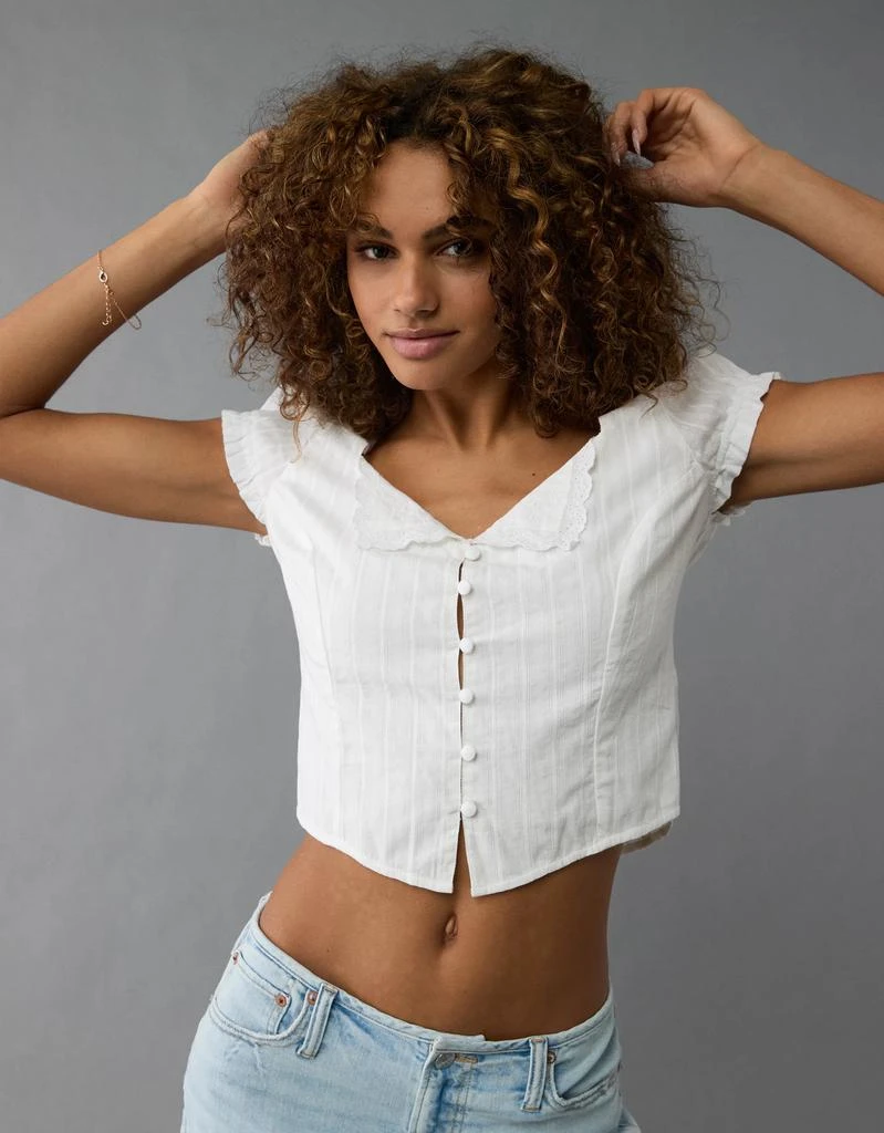 AE AE Cap-Sleeve Corset Blouse 6