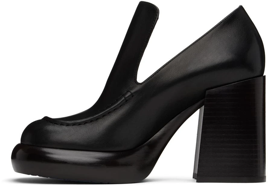 Burberry Black Leather Wedge Heels 3