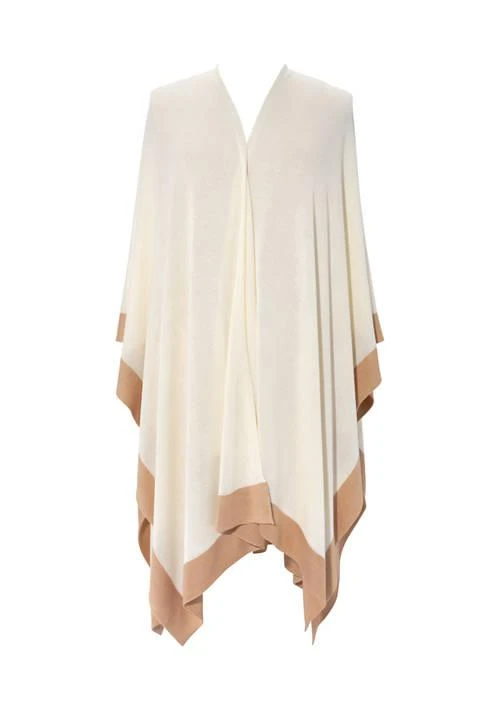 Ralph Lauren Tissue Weight Ruana with Border