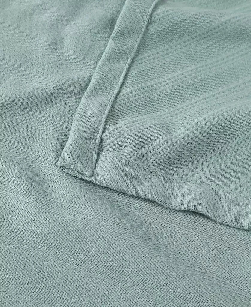 Superior Milan Cotton Jacquard Dobby Weave Textured Striped Lightweight Woven Blanket 3