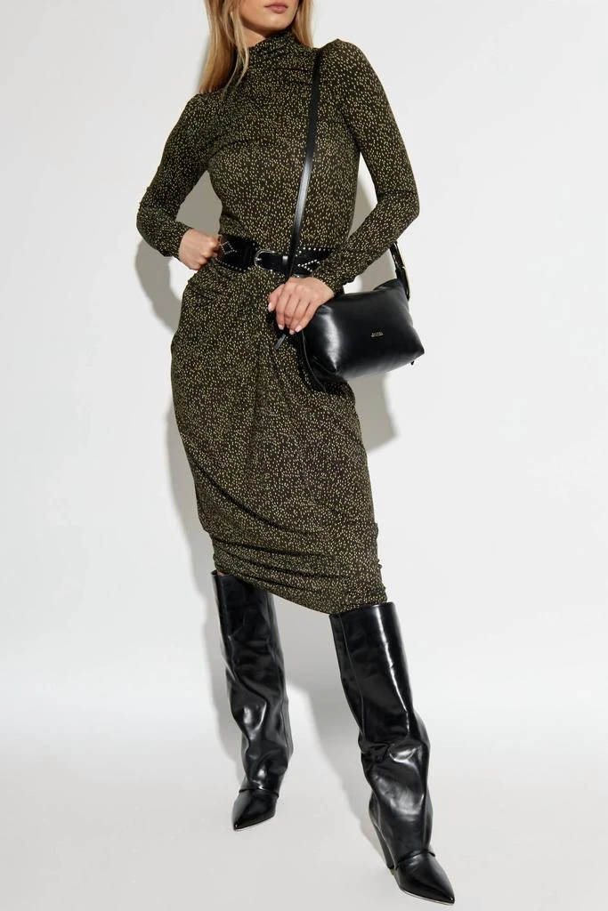 Isabel Marant Jeldia Skirt In Dark Khaki/lime 3