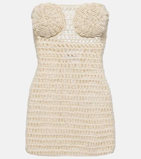 ANNA KOSTUROVA Camellia cotton crochet bustier dress 1