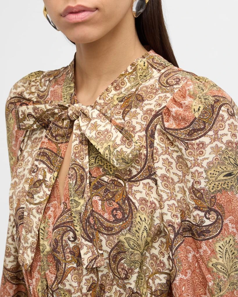 Ulla Johnson Maris Paisley Long-Sleeve Mini Dress 5