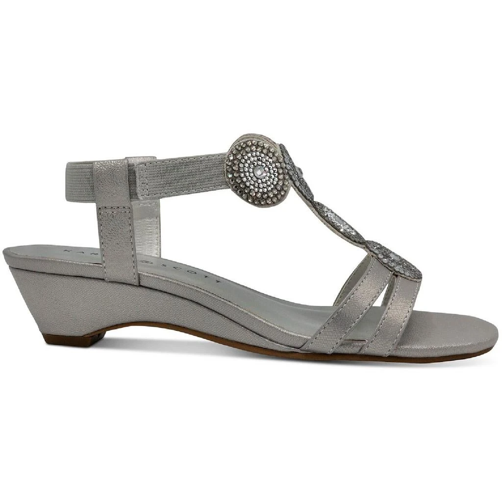 Karen Scott Catrinaa Womens Faux Leather Embellished Evening Sandals 3