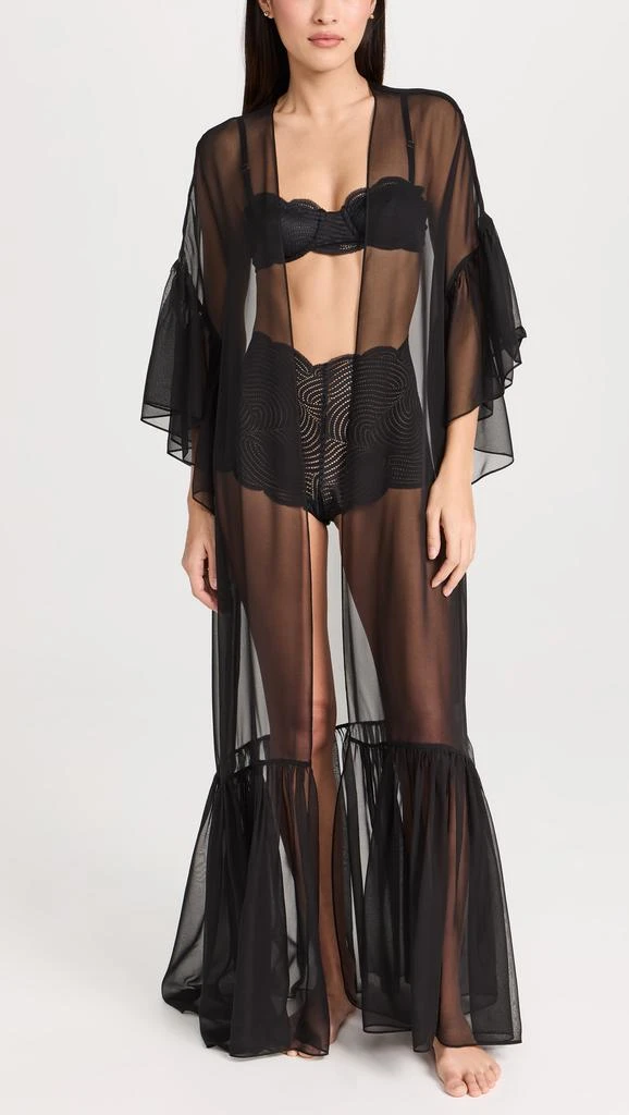 Suzy Black Birdie Robe 1