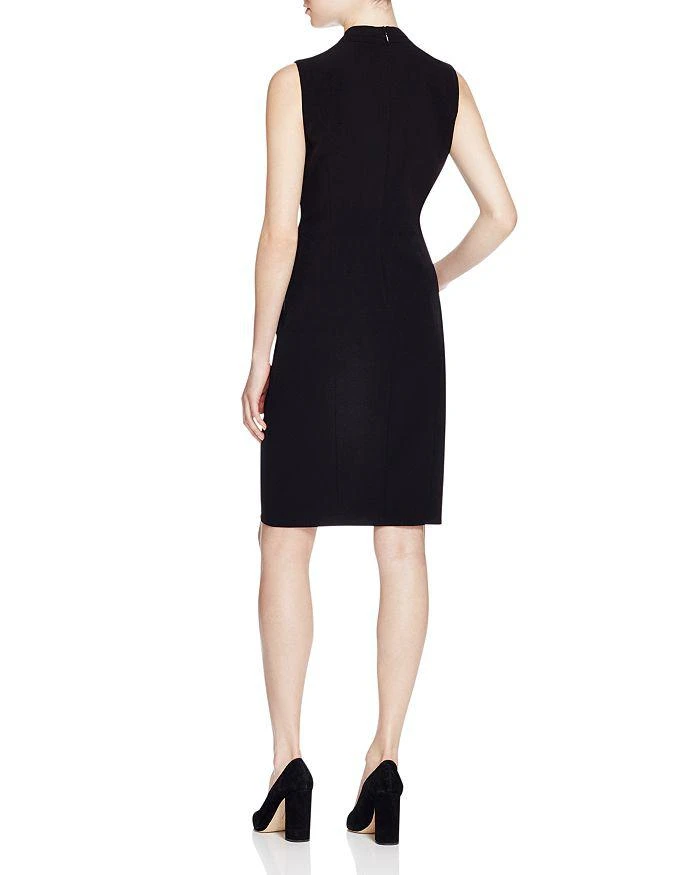 Tahari Tonya Pleated Sleeveless V Neck Sheath Dress - Exclusive 2