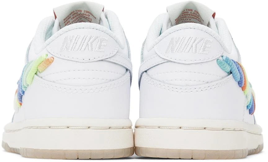 NIKE Kids White Dunk Low SE Little Kids Sneakers 2