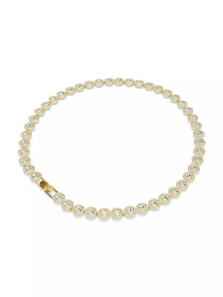 Swarovski Una Angelic Goldtone & Swarovski Crystal Halo Tennis Necklace 5