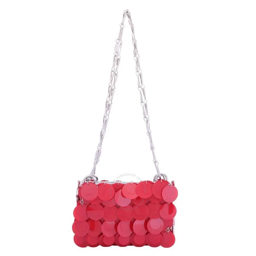 Paco Rabanne Red Sparkle Discs Shoulder Bag 1