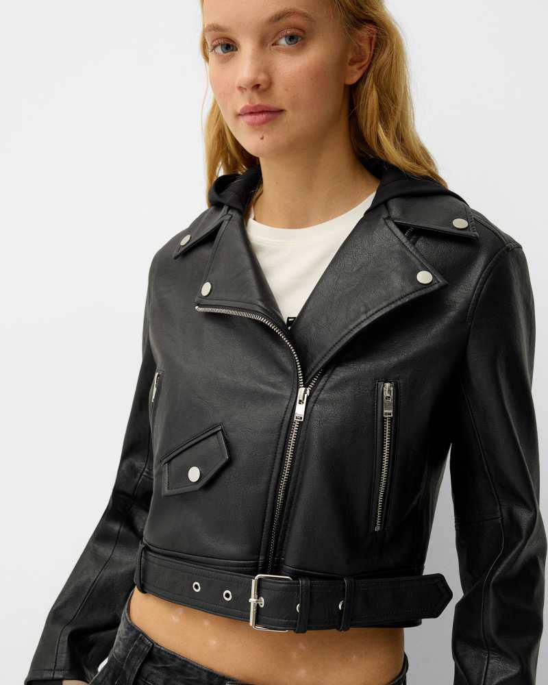 Bershka ブラック レザージャケット XL 楽天市場】ライダースジャケット bershka(ベルシュカ)の通販