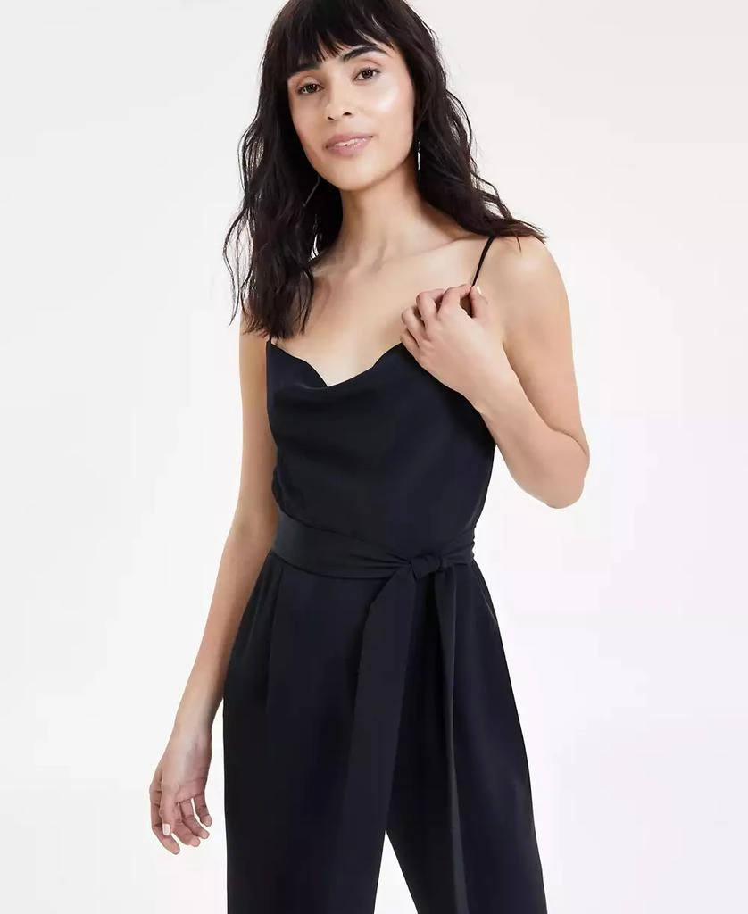 Bar III Women's Belted Cowl Neck Jumpsuit, Created for Macy's 3