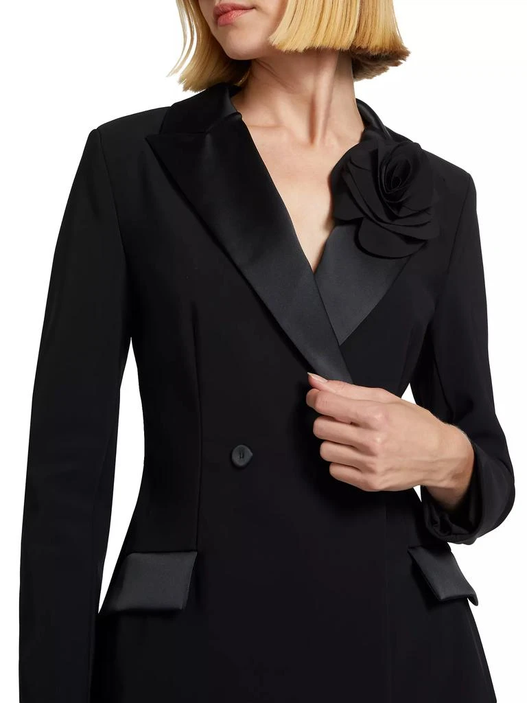 Chiara Boni Floral Double-Breasted Tuxedo Jacket 6