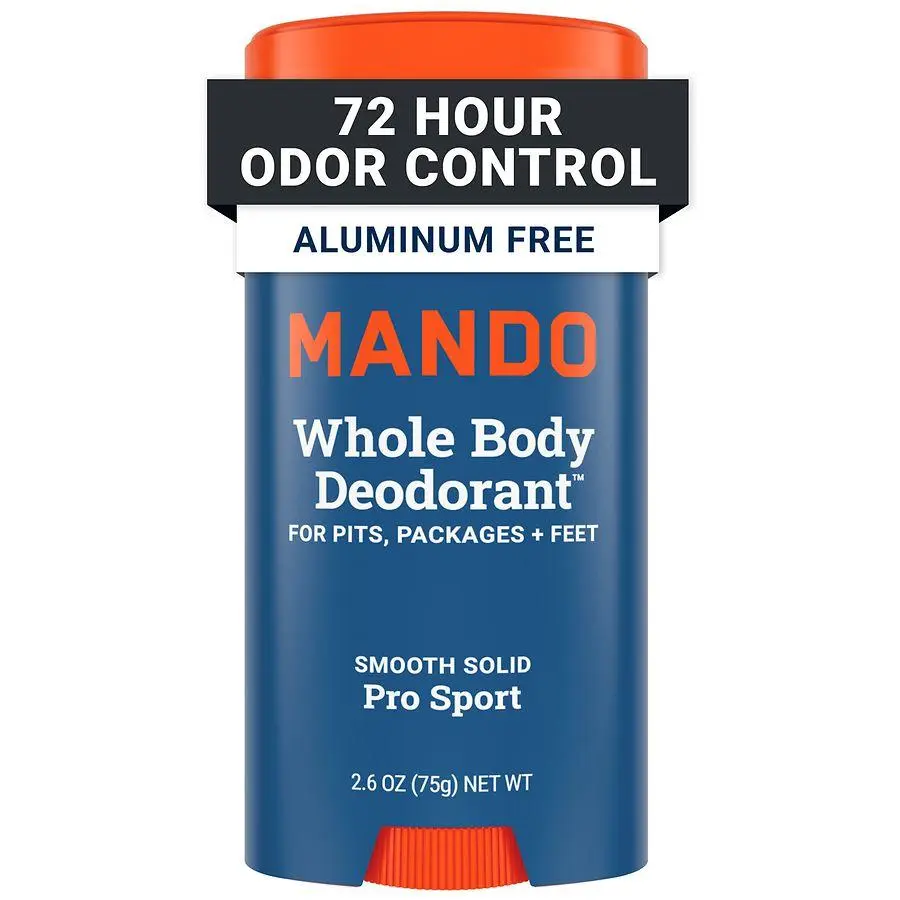 Mando Men's Whole-Body Solid-Stick Aluminum-Free Deodorant