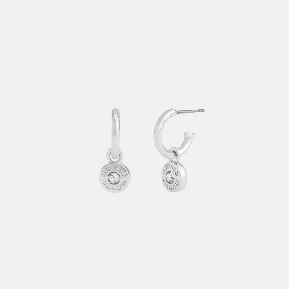 Coach Open Circle Drop Huggie Earrings