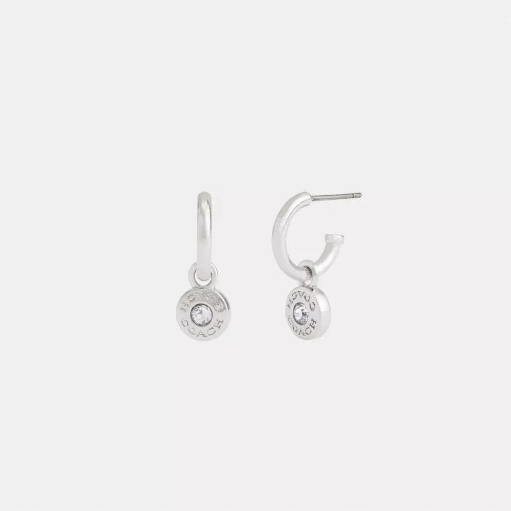 COACH® Open Circle Drop Huggie Earrings 1