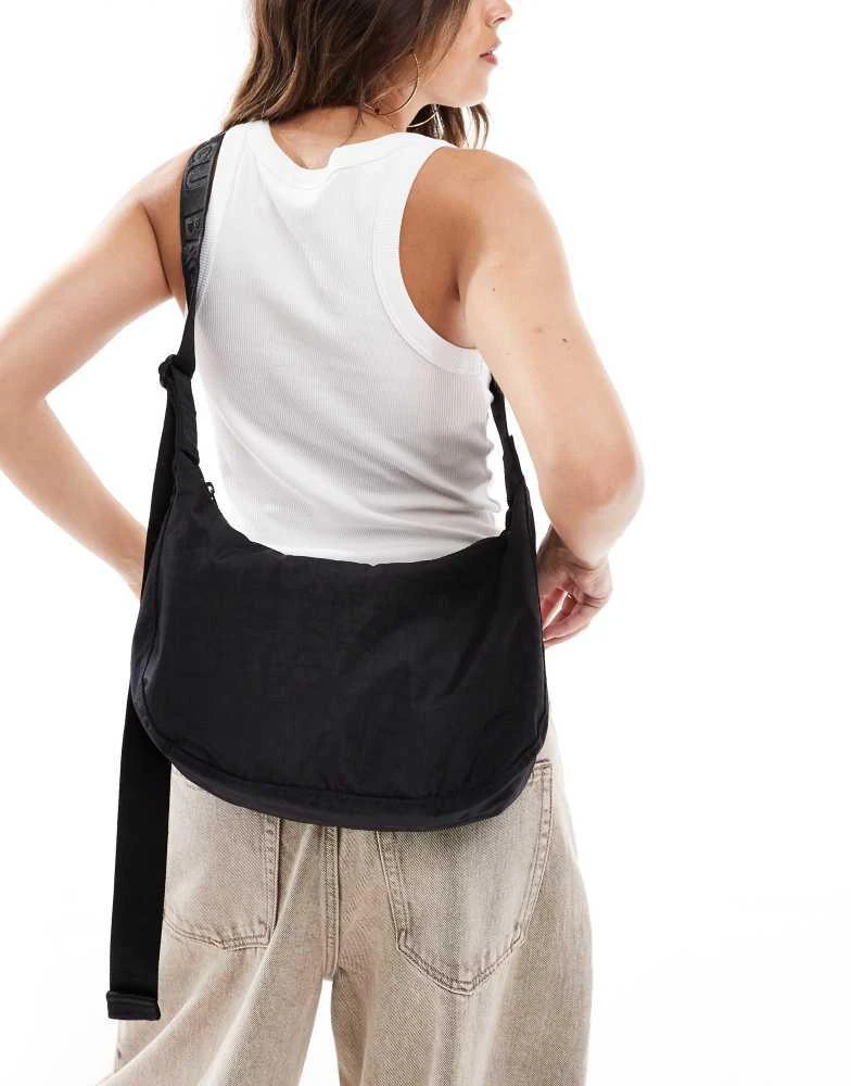 Baggu Baggu medium nylon crescent bag in black 3
