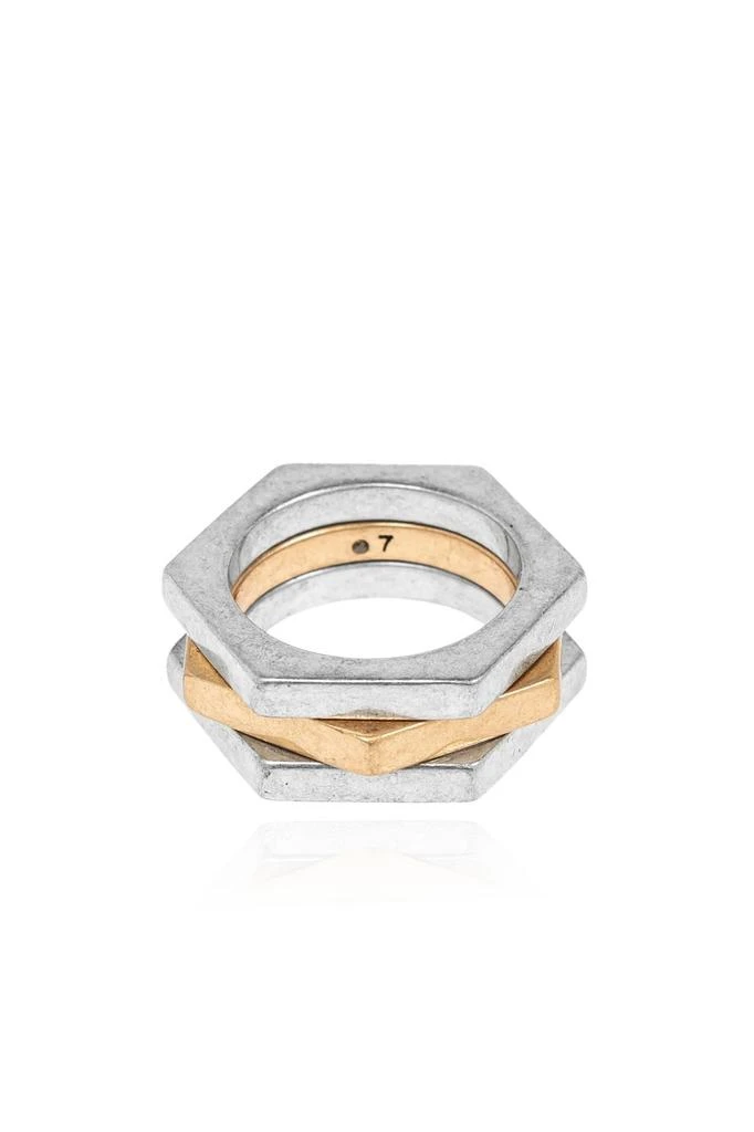ALL SAINTS Allsaints Hexagonal Stacking Rings 4