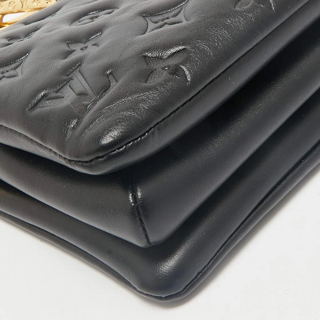 Louis Vuitton Louis Vuitton Black Monogram Embossed Puffy Leather Coussin BB Bag 11